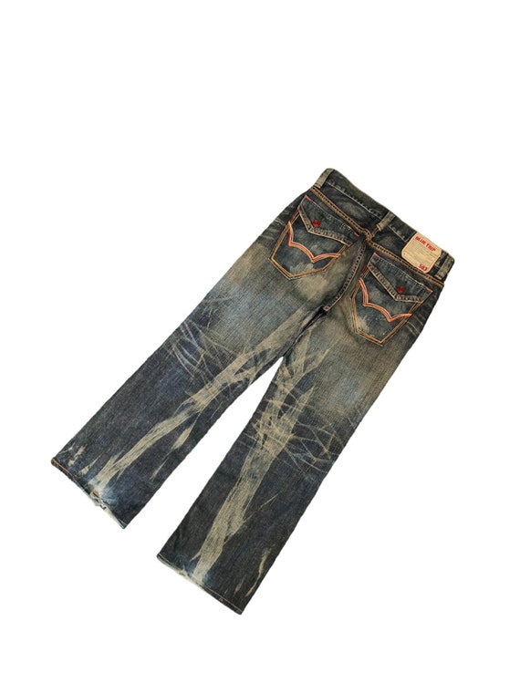 Vintage Edwin 503 Blue Trip Faded Loose Denim Jea… - image 1