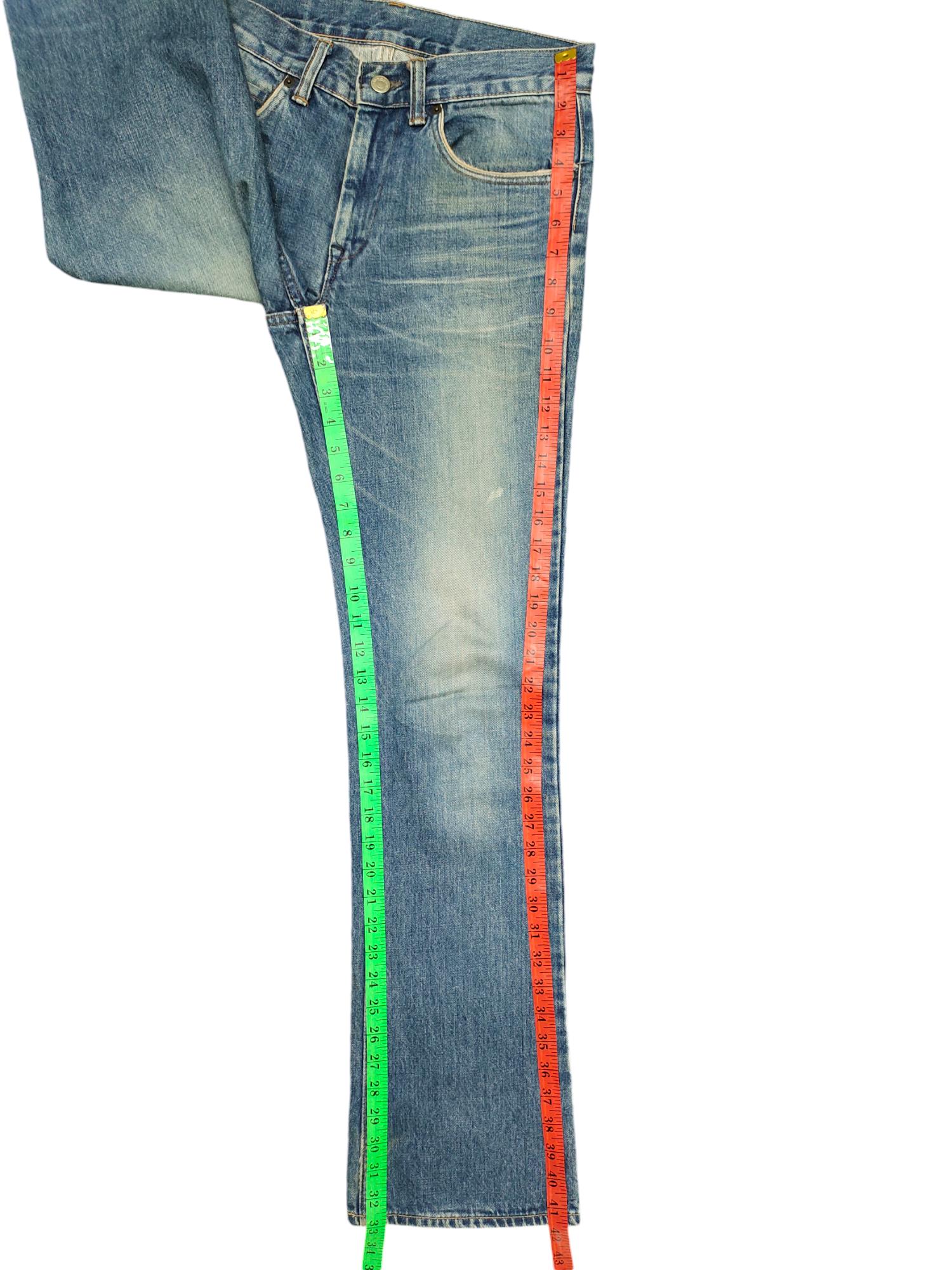 Blue Blue Japan Flare Jeans: Faded Denim, Clawmark Distress