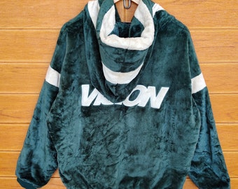 Vintage VISION STREET WEAR Fleece Hoodie Jacket / Streetwear / Street Fashion / Vision Skate / Size L