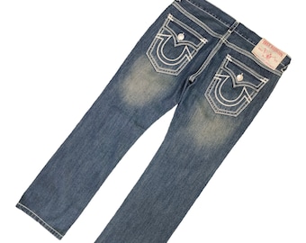 Vintage Y2K True Religion Joey Low Rise Flared Jeans - Extra Small
