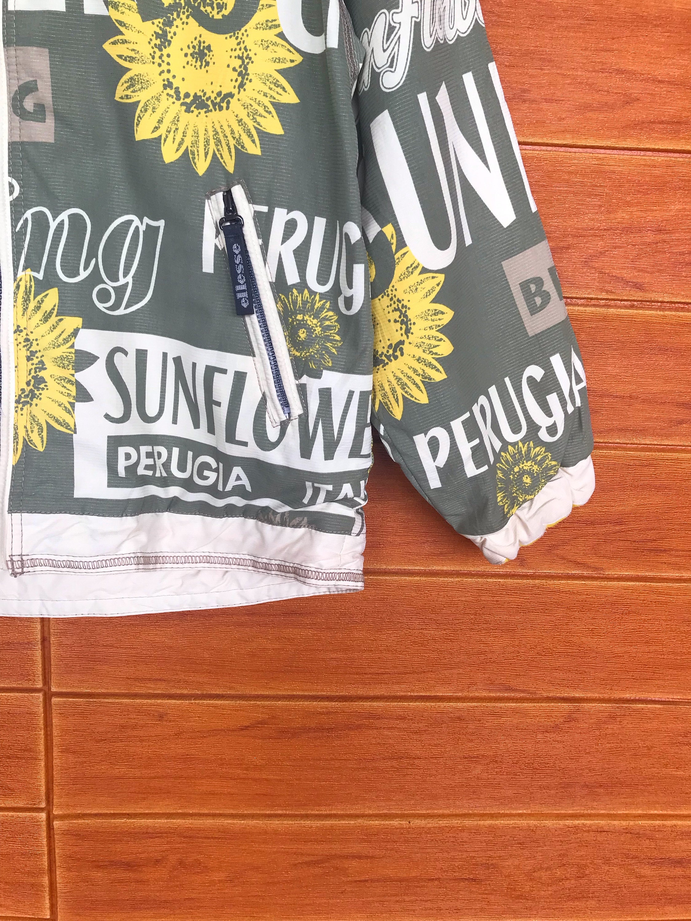 Vintage 90s ELLESSE Sunflower Reversible Jacket - Size L - Etsy