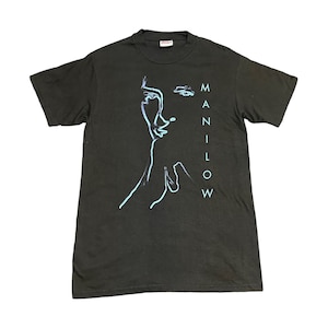Vintage 90s Barry Manilow Neon Portrait T-Shirt