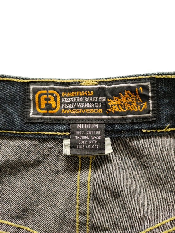 W33x28 Vintage Baggy Jeans Freaky Massive 808 Wide Leg Jeans W33x28 Vintage Baggy Jeans Freaky Massive 808 Wide Leg Jeans
