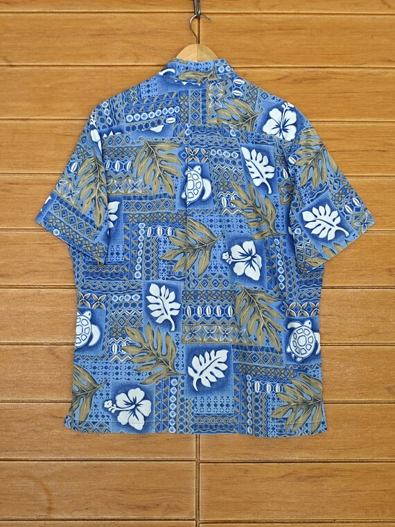 Vintage 80s Nui Nalu Reverse Print Hawaiian Shirt… - image 9