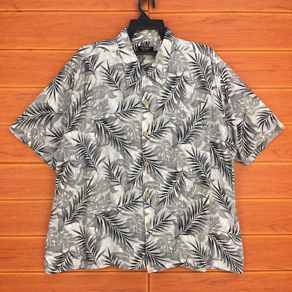 Japanese Hawaiian BILTOMY Wild Leaf Shirt / Aloha Wear Shirt / Rockabilly Shirt