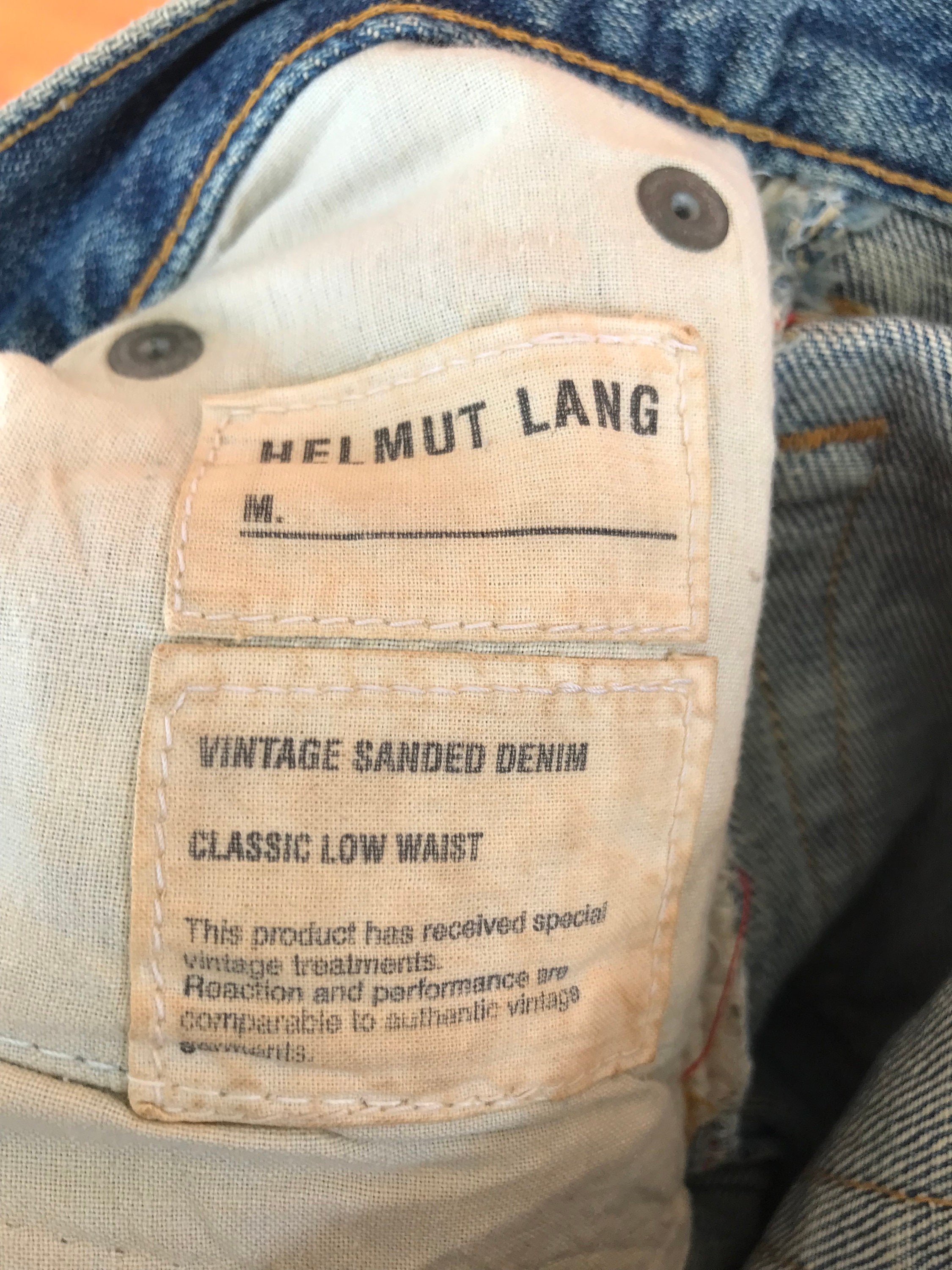 Vintage Helmut Lang Vintage Sanded Denim Pants / Size 26 - Etsy
