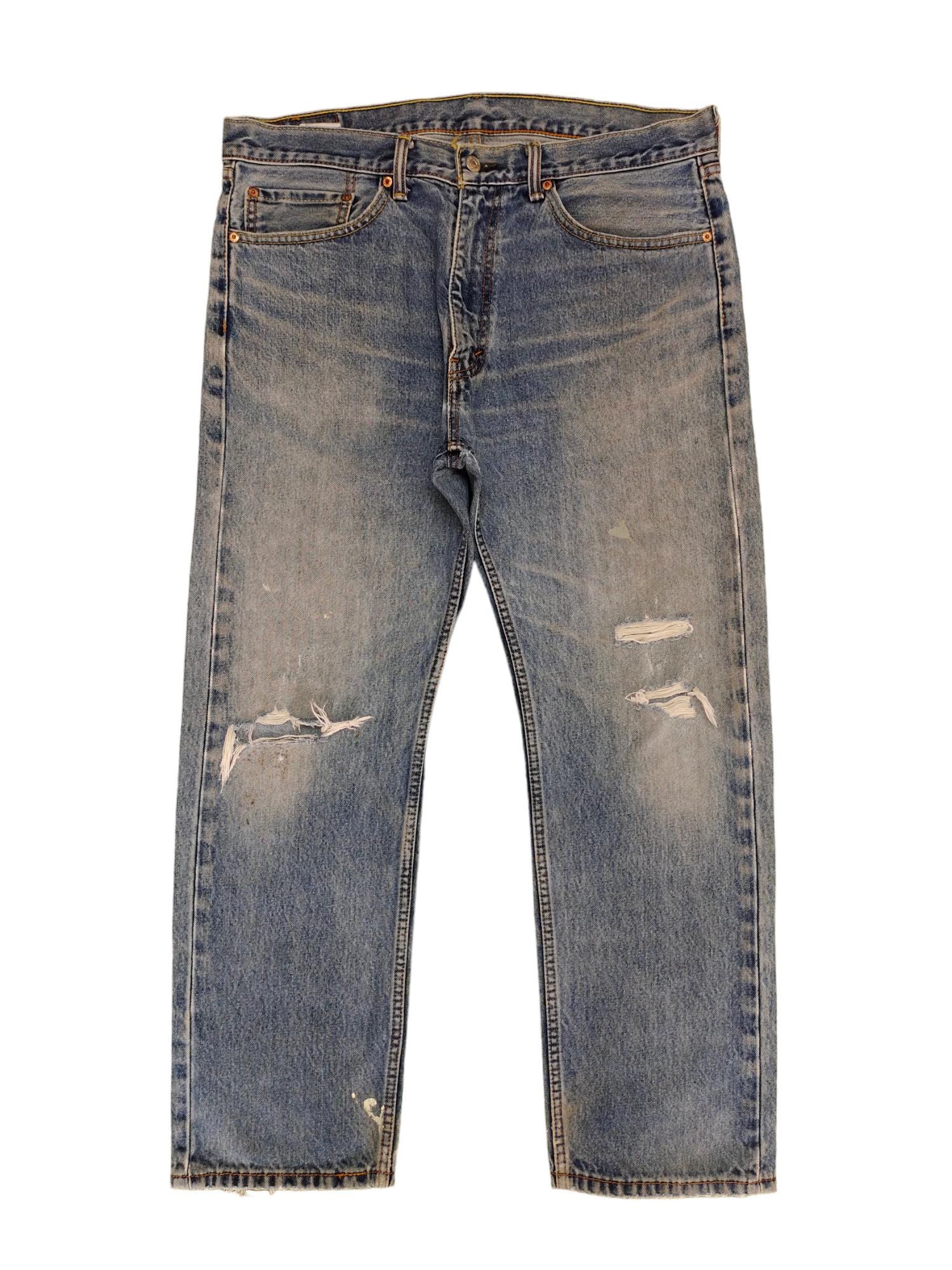 W37x29 Vintage Y2k Levis 505 Distress Faded Sand Wash Denim W37x29 Vintage Y2k Levis 505 Distress Faded Sand Wash Denim