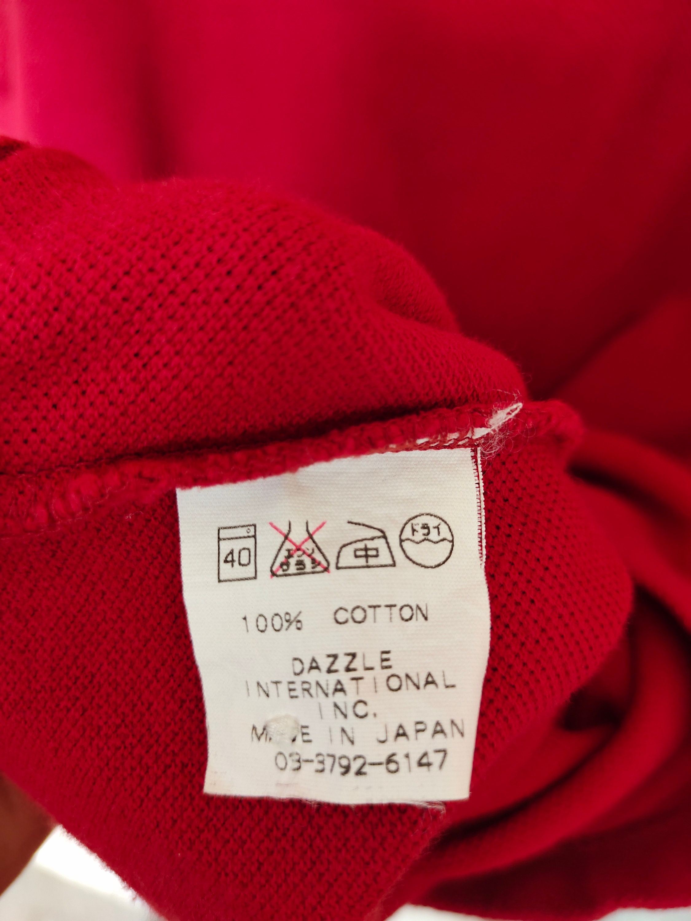Vintage DRY BONES Red Polo Shirt / Dry Bones Japan