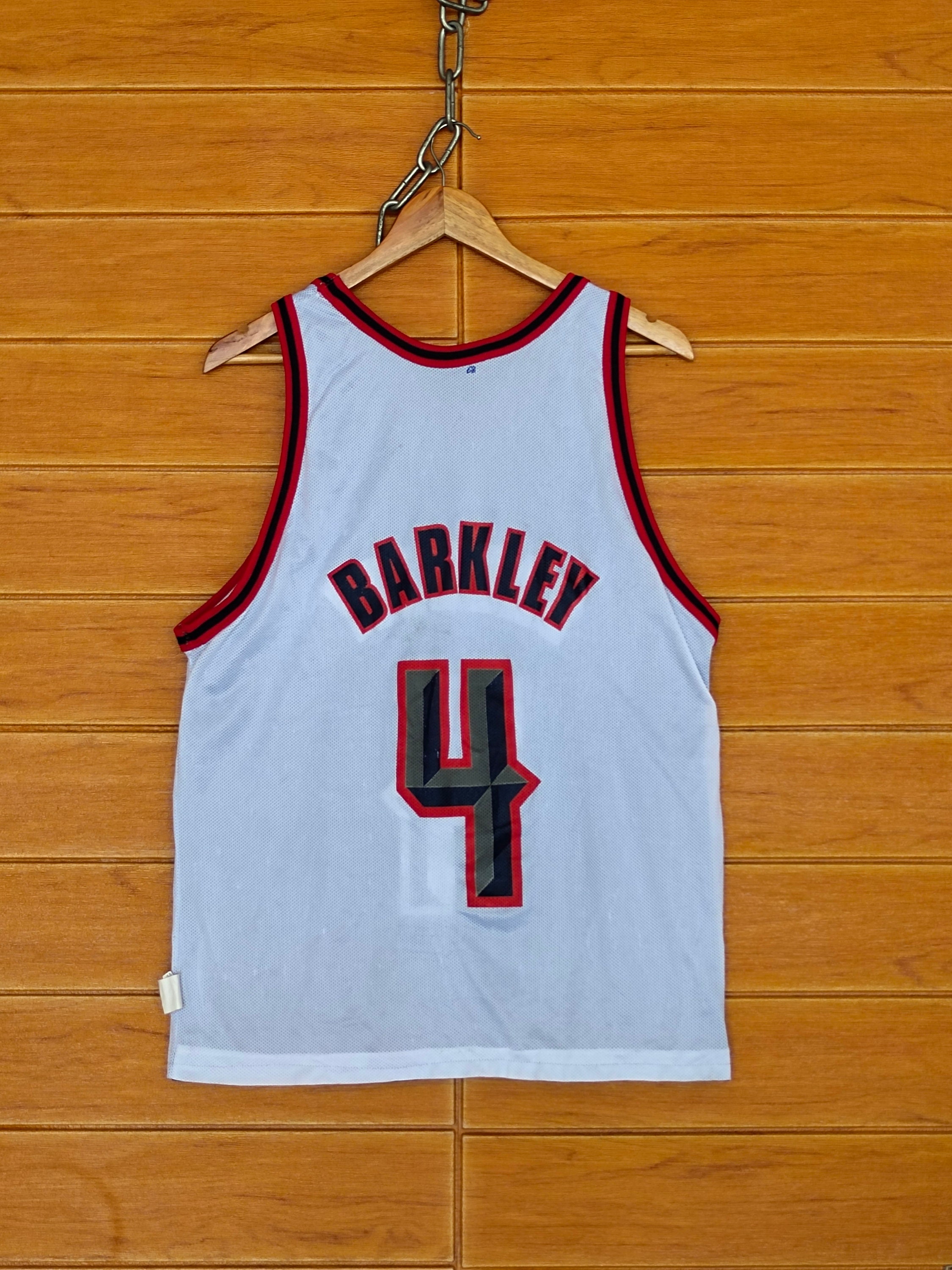 Houston Rockets #4 Charles Barkley Adidas Hardwood Classics Jersey LG  Length +2