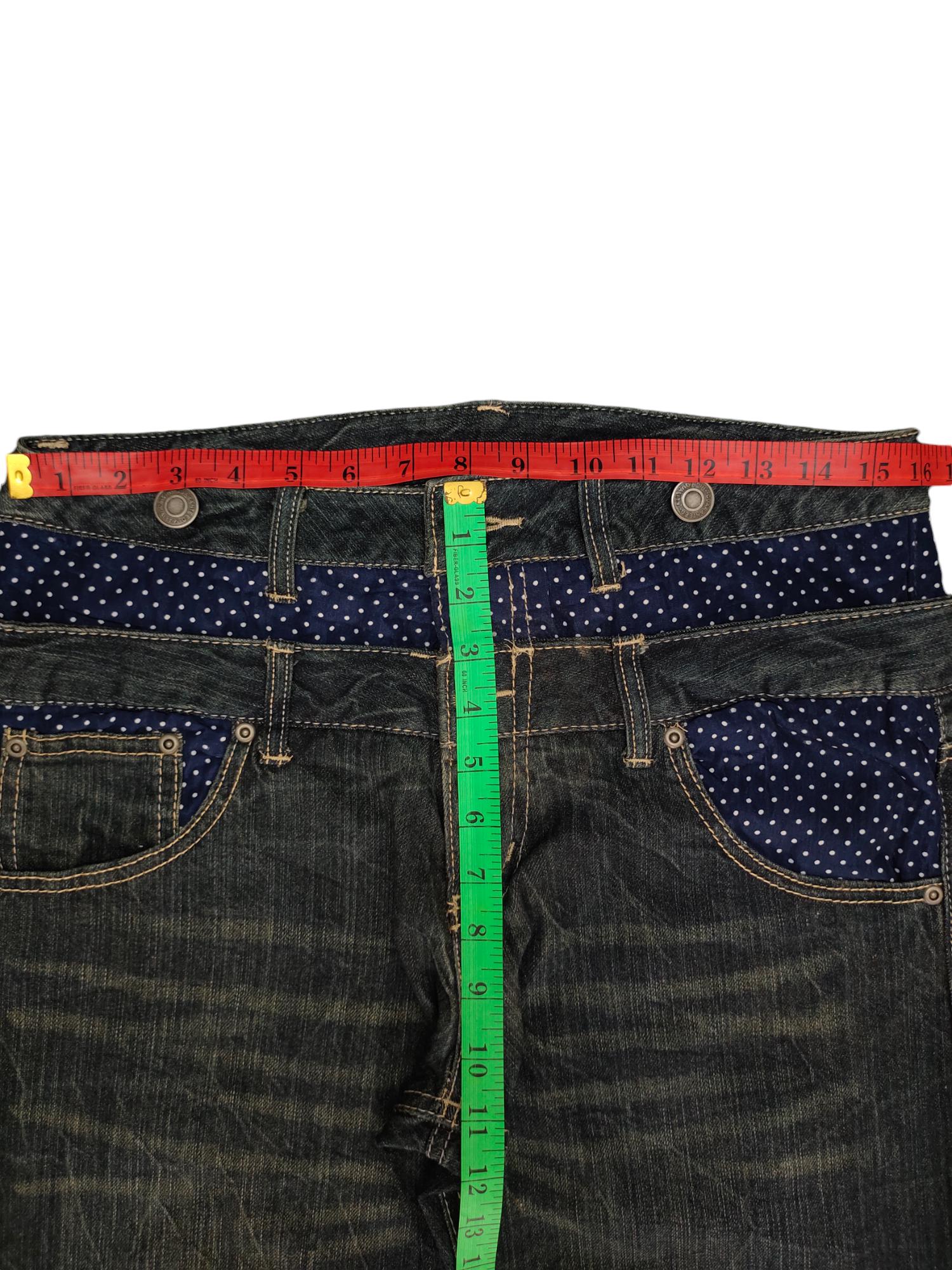 Japanese Brand Double Waist Jeans Ppfm Undercover Style Y2k Japanese Brand Double Waist Jeans Ppfm Undercover Style Y2k