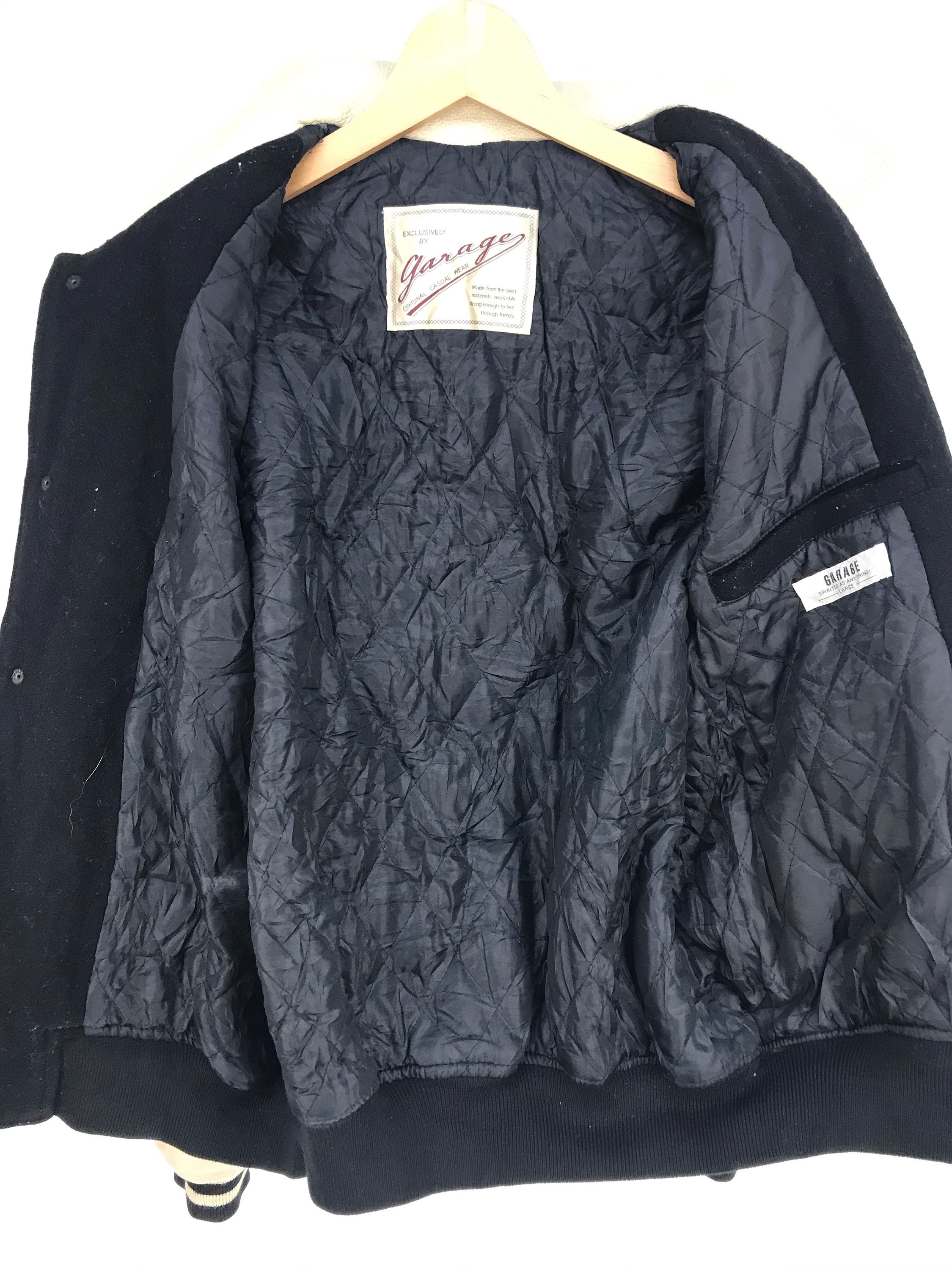 Vintage GARAGE SPORTS FEDERATION Varsity Jacket Leather/wool Vintage GARAGE SPORTS FEDERATION Varsity Jacket Leather/wool