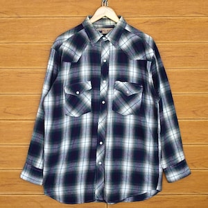 Vintage 90s BIG MAC Checkered Plaid Shirt / Size L