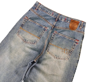 Vintage 90s Y2K Mecca Jeans Relaxed Baggy Embroidered Rap