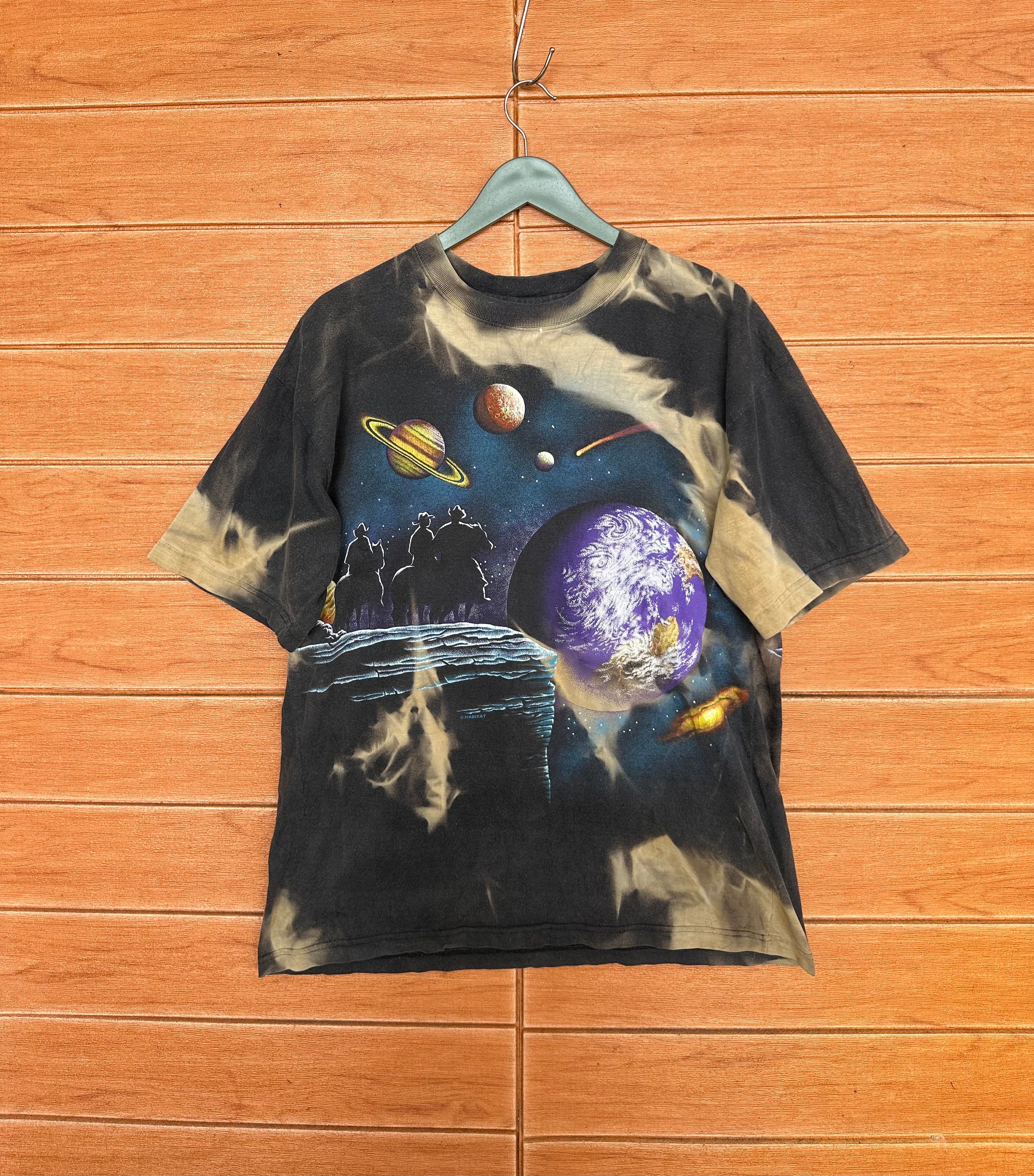 ⭐︎90〜00s Vintage Solar System Anvil Tee VTG Vintage 90s Human-i-Tees Solar System Astronomy Anvil