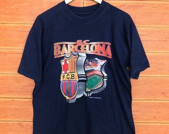Vintage 00s BARCELONA FC T-Shirt / 2001 F.C. Barcelona / Football Team / Soccer Team / Size M