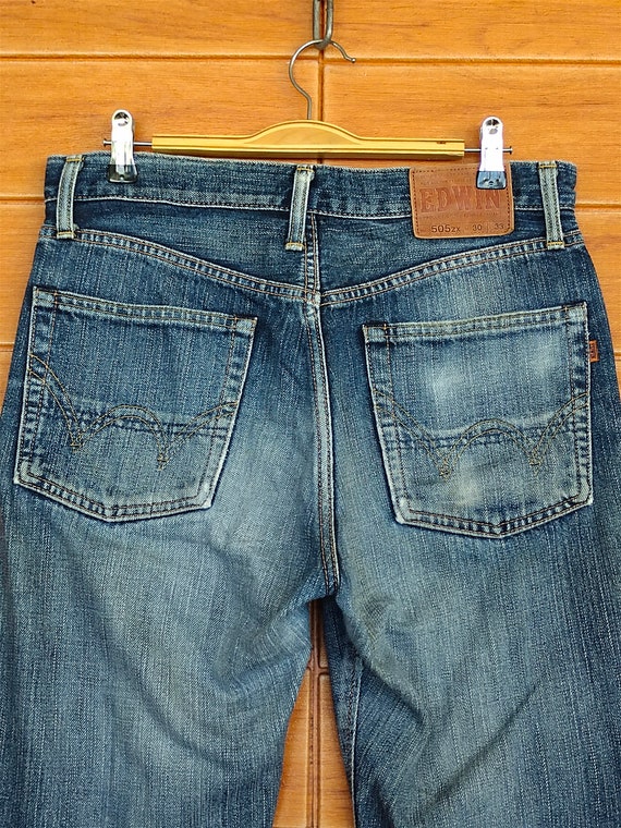 Vintage 90s Edwin 505ZX Selvedge Denim Jeans - Distressed Redline