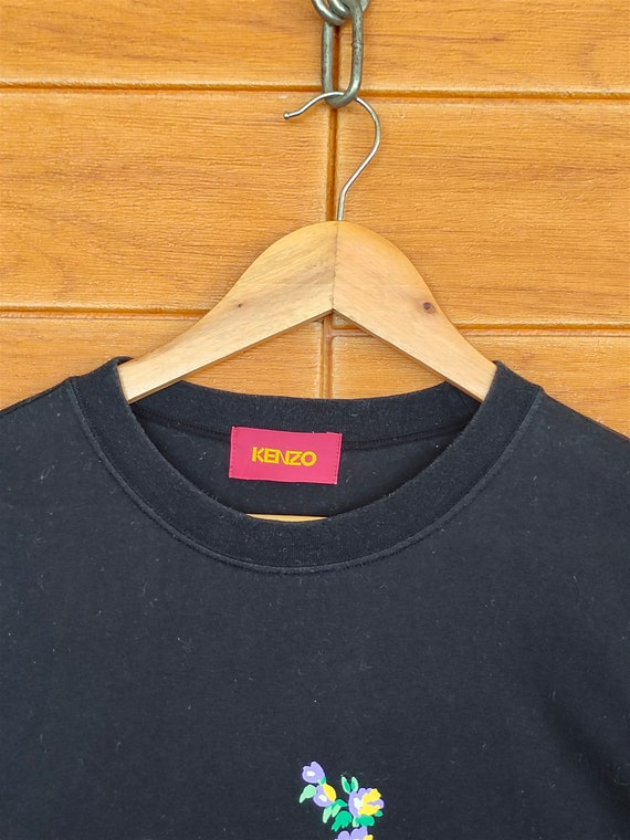 Vintage 90s Kenzo Floral Longsleeve T-shirt - Size M - Etsy