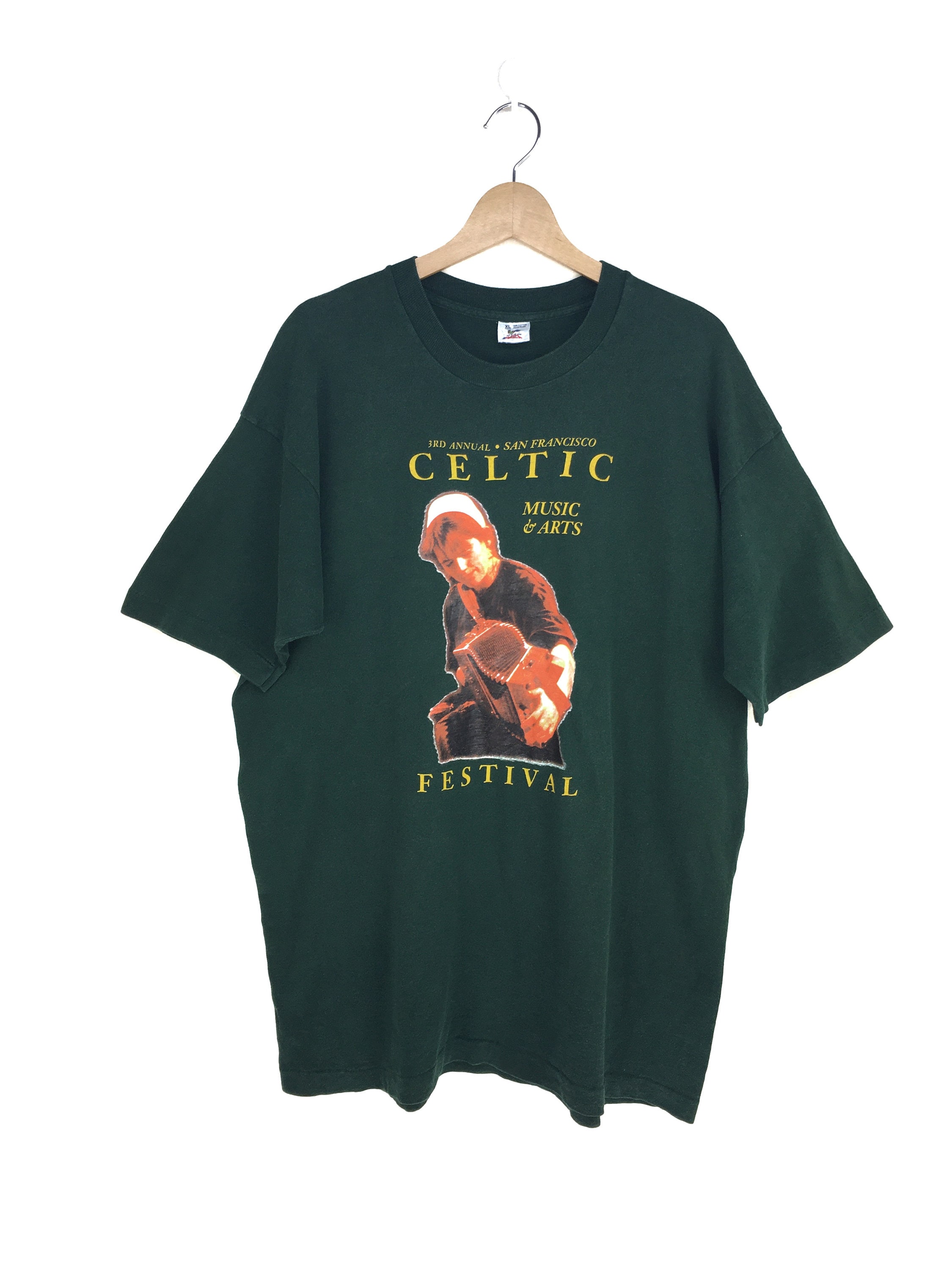 Vintage 90s Celtic Music Festival T-shirt - Double Sided Print, XL