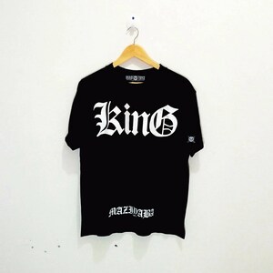 希少ヴィンテージ MAD TOYZ King Mazjdaba Rock And Roll Here To Stay Tシャツ マスターピース mad Hectic Mサイズ