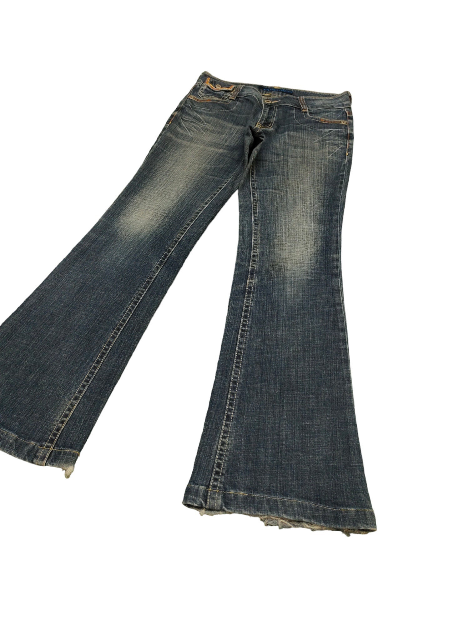 SEMI FLARE DENIM【yilon】 Amazon.com: EMMIOL Vintage Flare Leg Jeans Y2K Denim Women