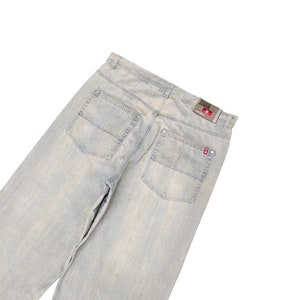W41x33 Baggy Jeans Southpole Denim Wide Loose Y2k Streetwear Jnco Vintage Hip Hop Rapper Skateboard Ecko Unltd Pelle Pelle Fubu Waist 41