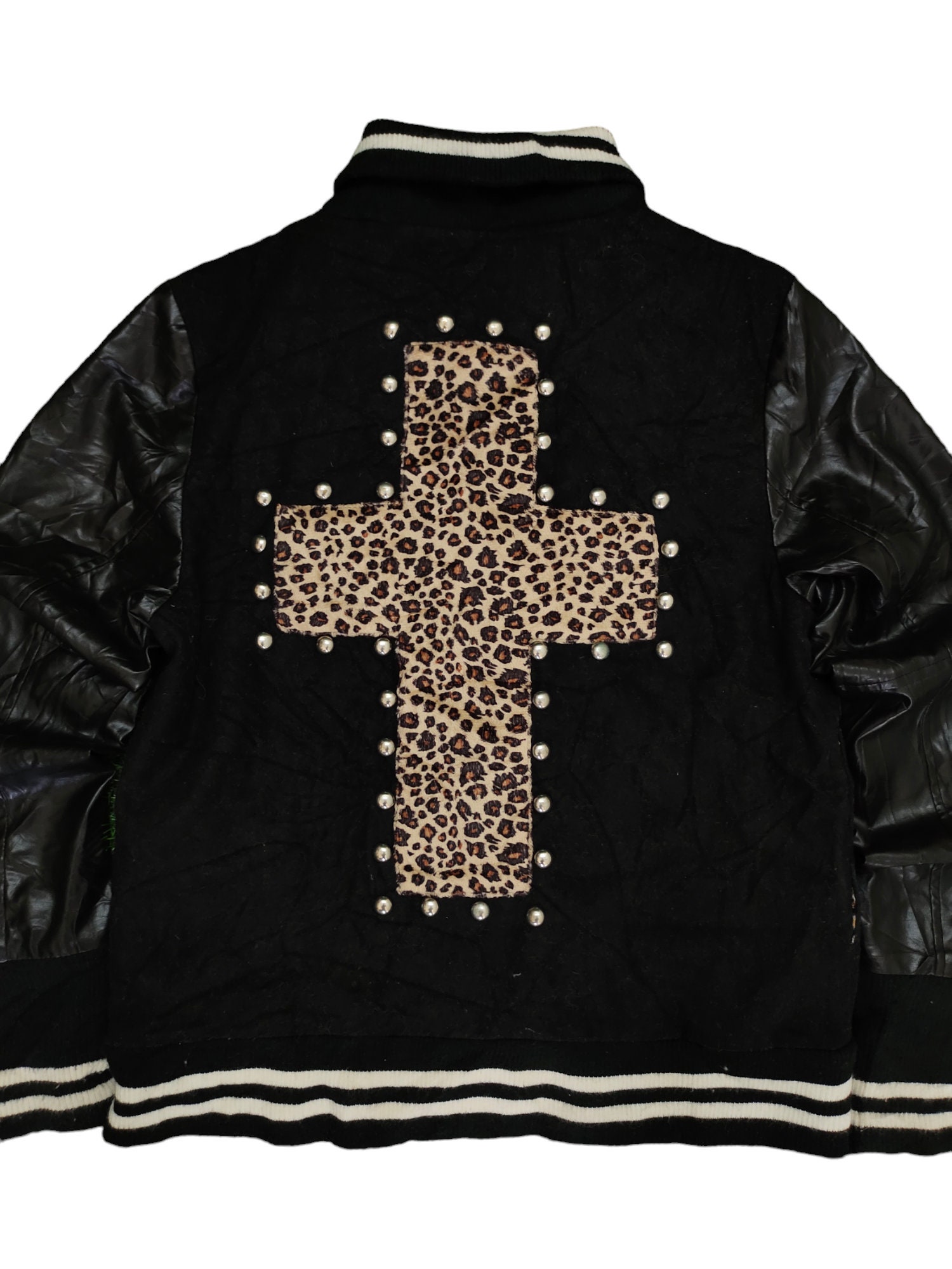 Vintage Hell Cat Punk Leopard Cross Studded Seditionaries