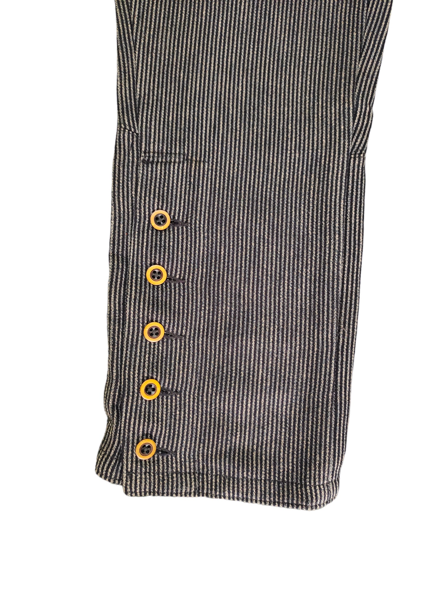 W30x23 Vintage 90s 45RPM Striped 3Q Pants Women Waist 30