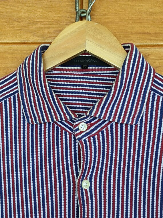 80s vintage ABAHOUSE ストライプ タートルネック ロンT シャツ 