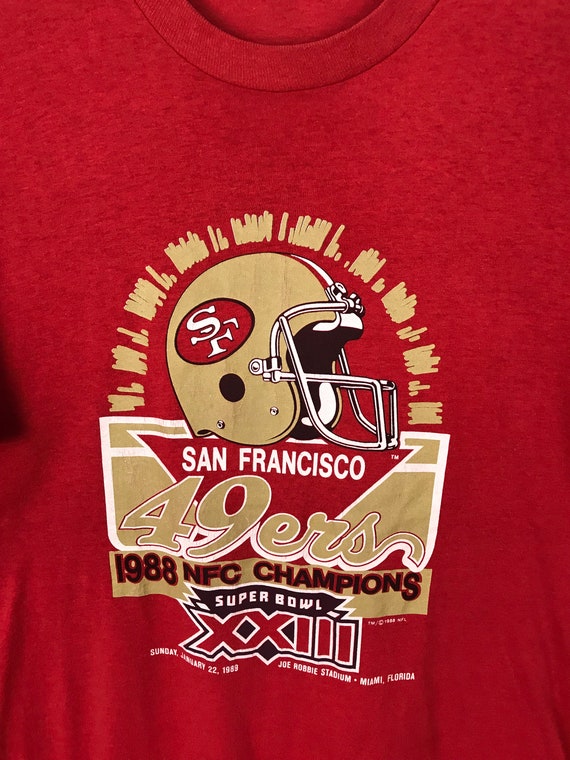 Rare Vintage 80s SAN FRANCISCO 49ERS NFL Print T-shirt Large - Etsy