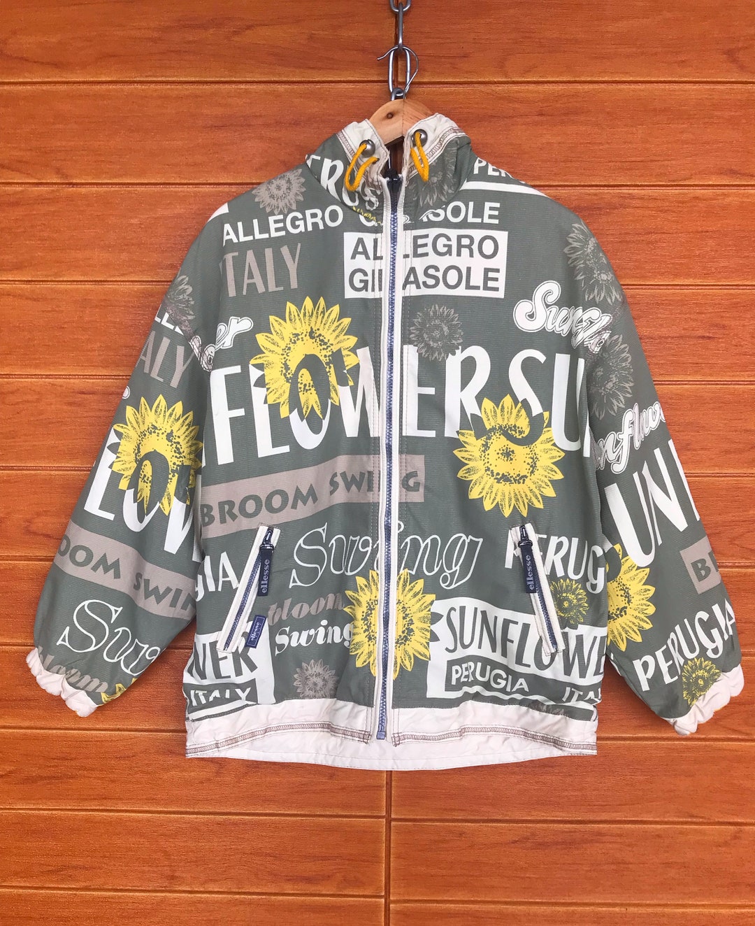 ヴィンテージ 90年代 ELLESSE SUNFLOWER リバーシブルジャケット