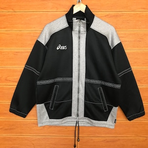 Vintage 90s ASICS Oversize Track Top Jacket / Asics Training Jacket / Asics Activewear Sportswear Jacket / Size S