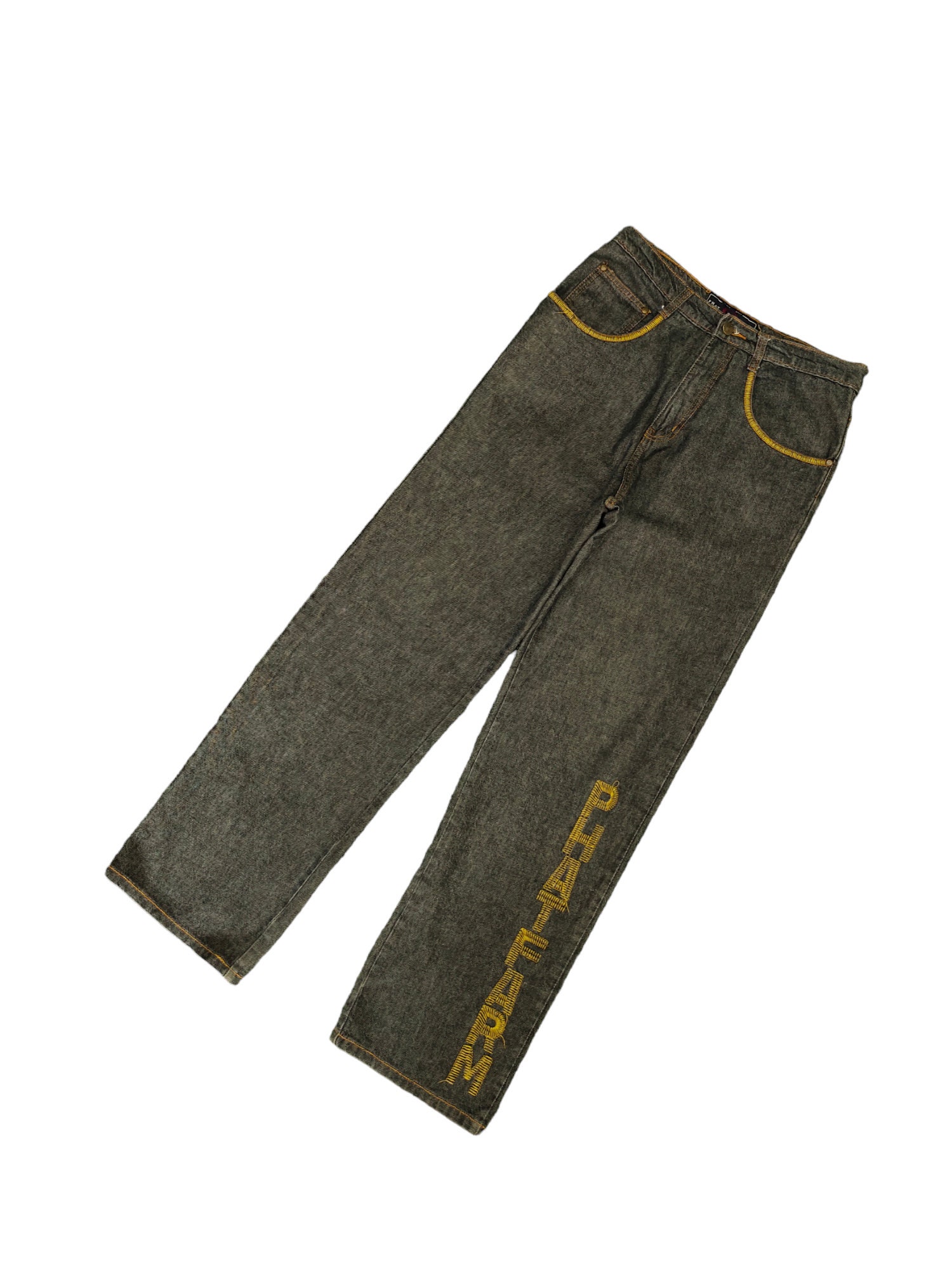Vintage Phat Farm Baggy Jeans: Embroidered Y2K Hip Hop Style