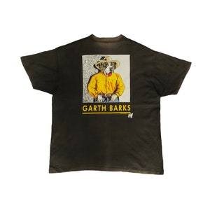 Vintage 90's Big Dog Garth Barks T-Shirt Garth Brooks Parody Size XL