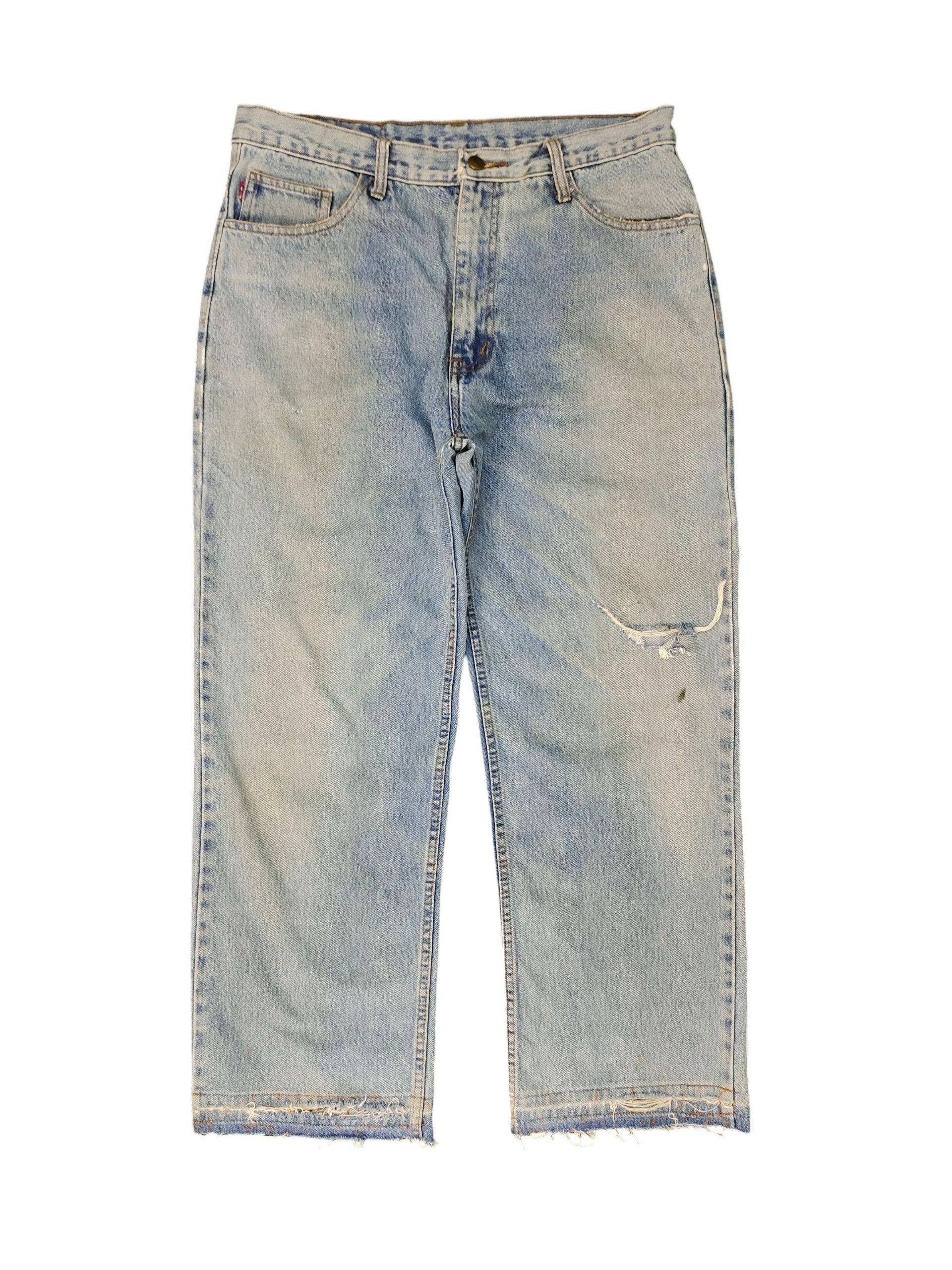 Vintage Bugjo Distressed Denim Jeans - Clawmark Faded - Waist 36
