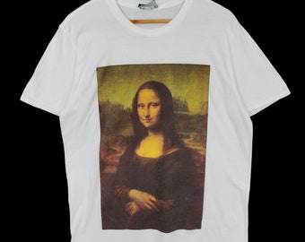 Vintage 90s Mona Lisa Art T-Shirt - Leonardo da Vinci - Size M
