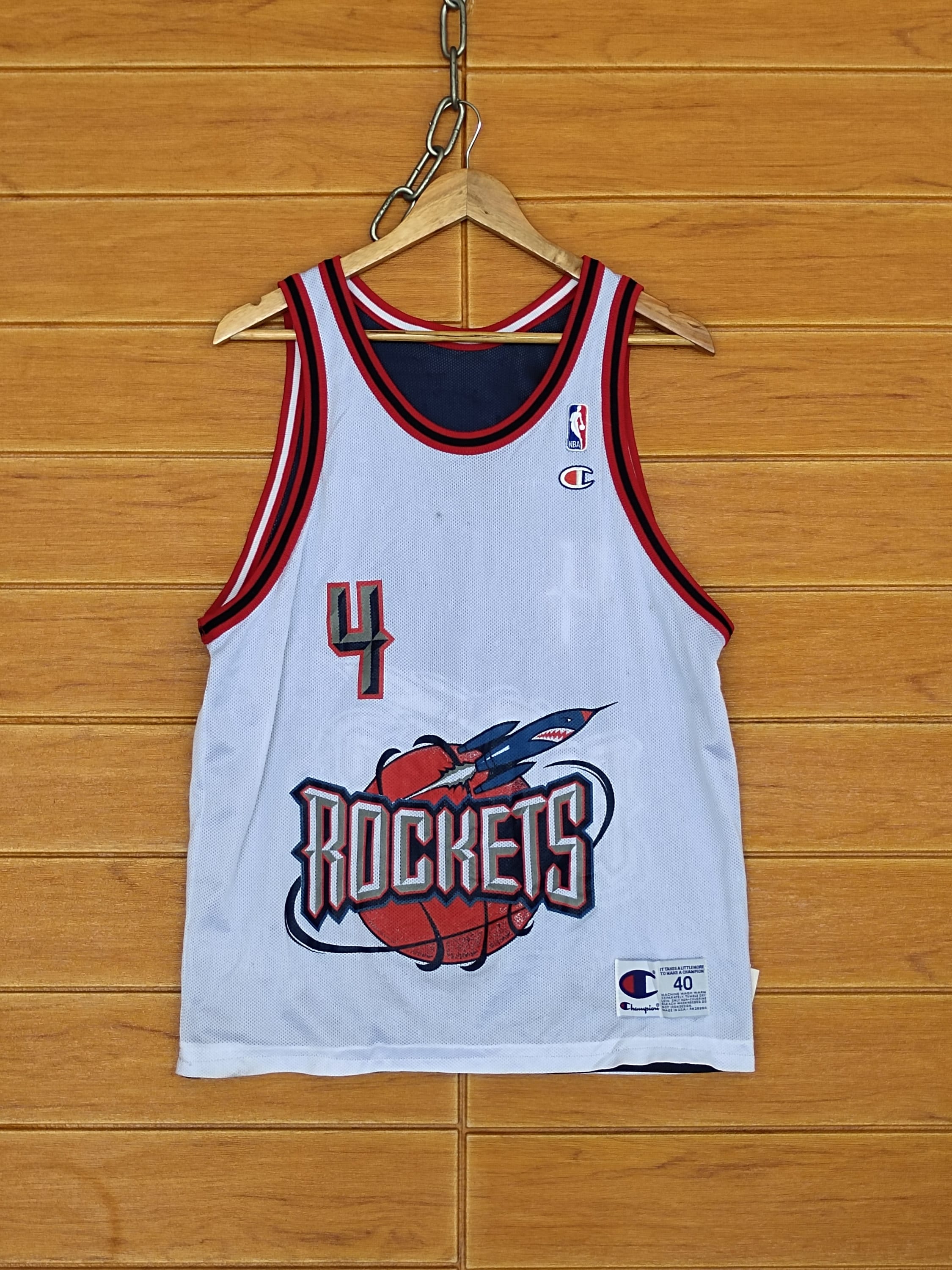 Vintage 90s Charles Barkley Houston Rockets Jersey Boys XL Champion NBA  Blue #4