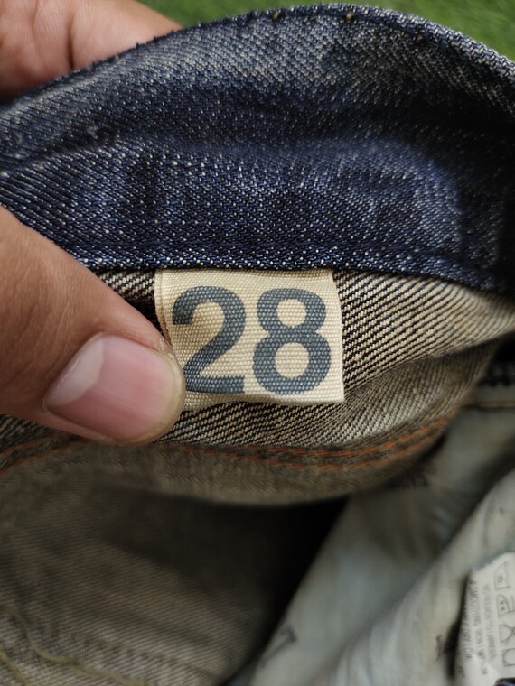 【LOLITA】AUTHENTIC DENIM SIZE29 W29x34 Vintage Y2k Lolita Zipper Pocket Clawmark Faded Denim Jeans