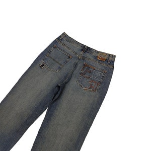 W36x32.5 Baggy Jeans Enyce Denim Wide Loose Y2k Streetwear Jnco Vintage Hip Hop Rapper Skateboard Ecko Unltd Pelle Pelle Southpole Waist 36