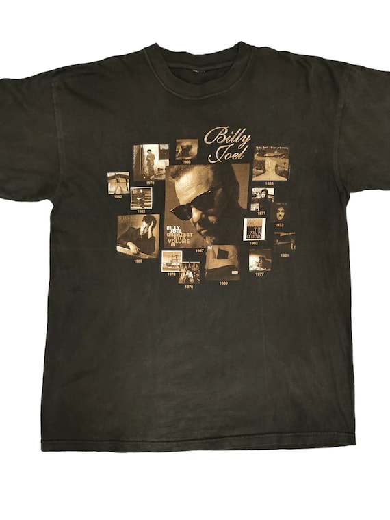 Vintage 90s Billy Joel Tour 1998-1999 Photo Albums T-shirt Size L