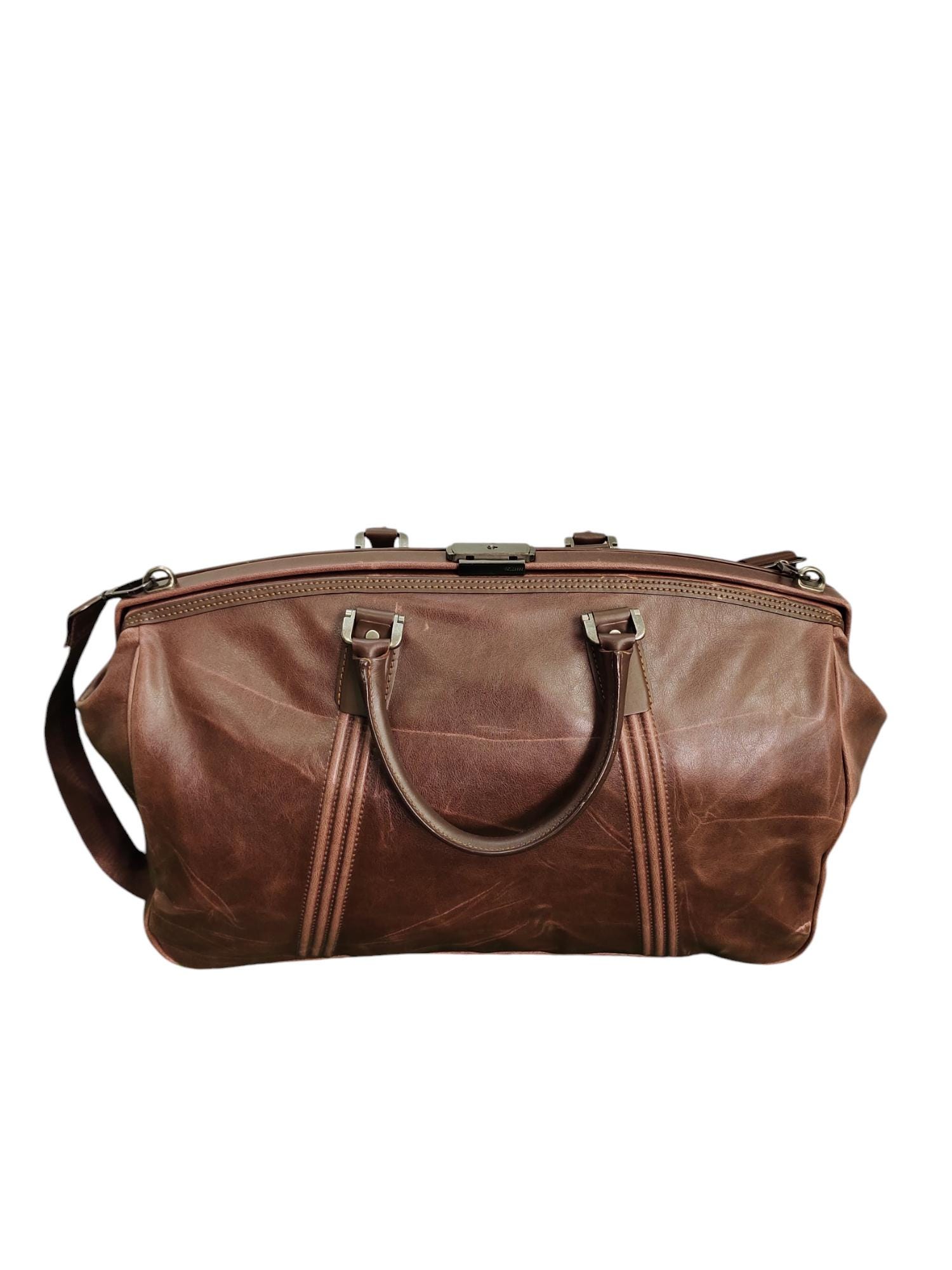 Vintage Takeo Kikuchi Patina Leather Doctor Bag - Made in Japan - Etsy