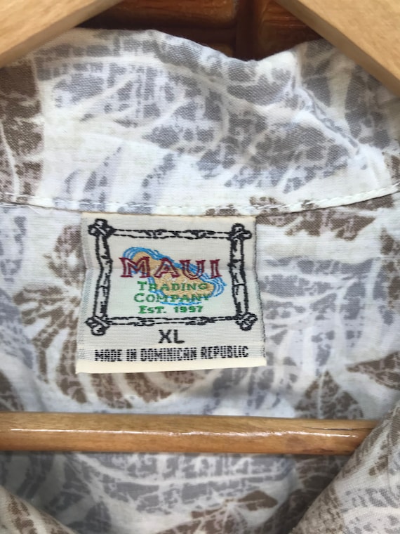Vintage Maui Trading Company Leafs Hawaiian Shirt… - image 6