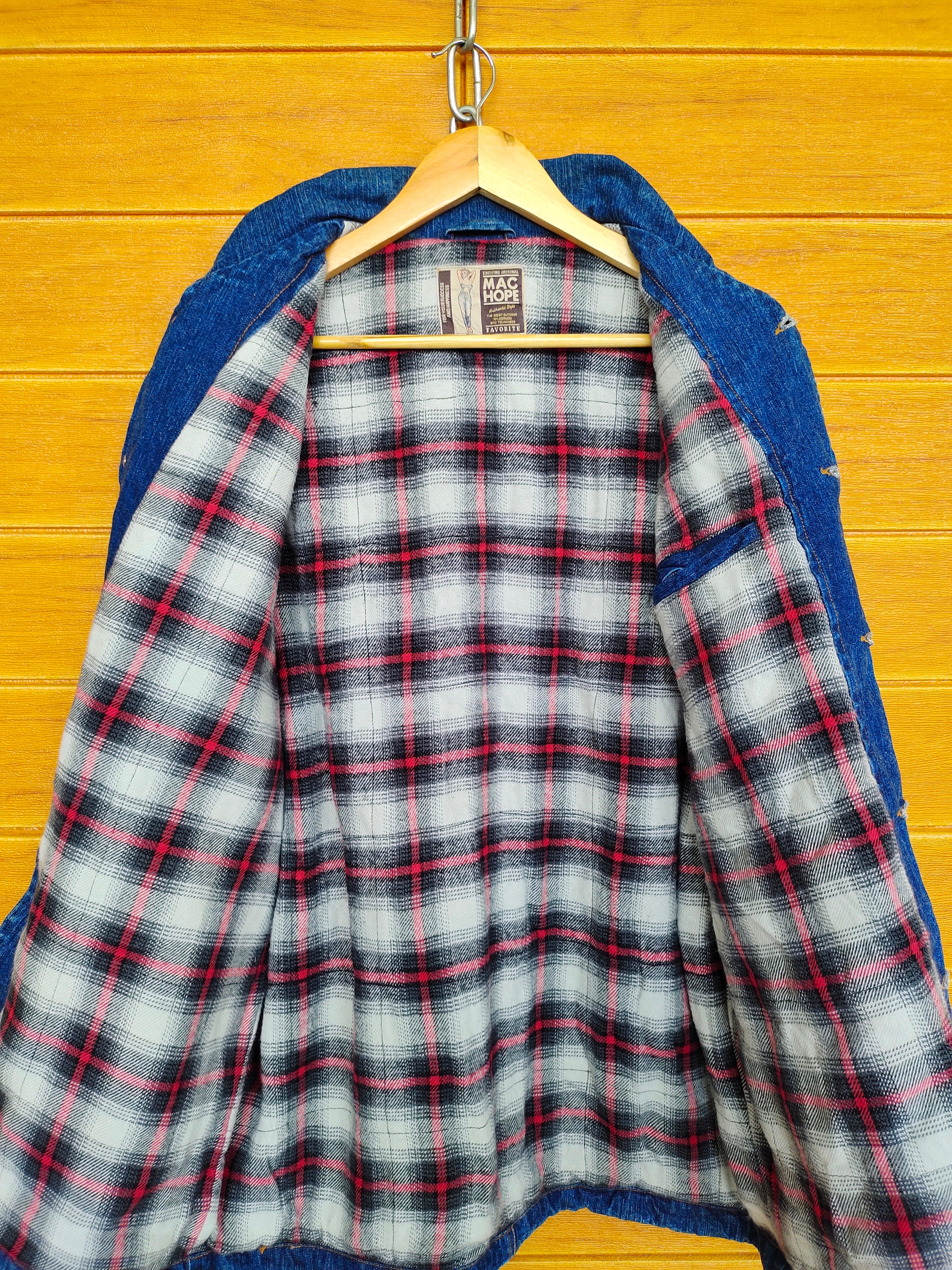 Vintage MAC HOPE Denim Chore Jacket: Blanket Lined Worker Jacket 
