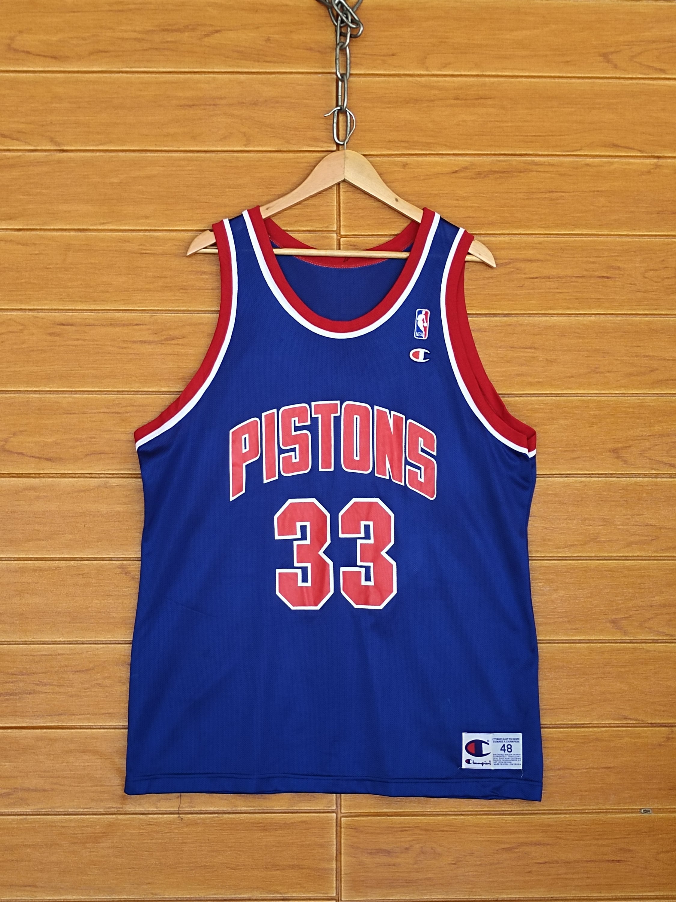 Retro Grant Hill #33 Detroit Pistons Swingman Basketball Trikots Jersey Stitched 