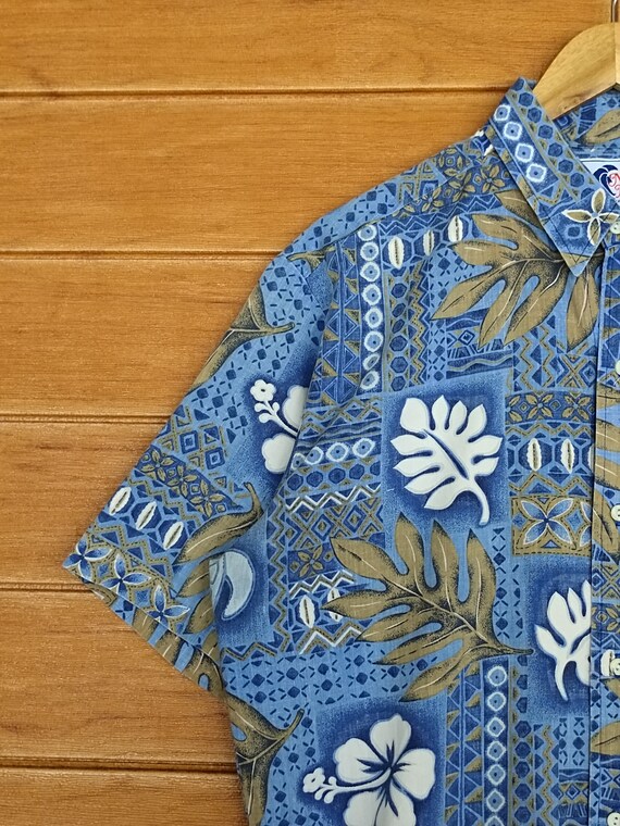 Vintage 80s Nui Nalu Reverse Print Hawaiian Shirt… - image 6