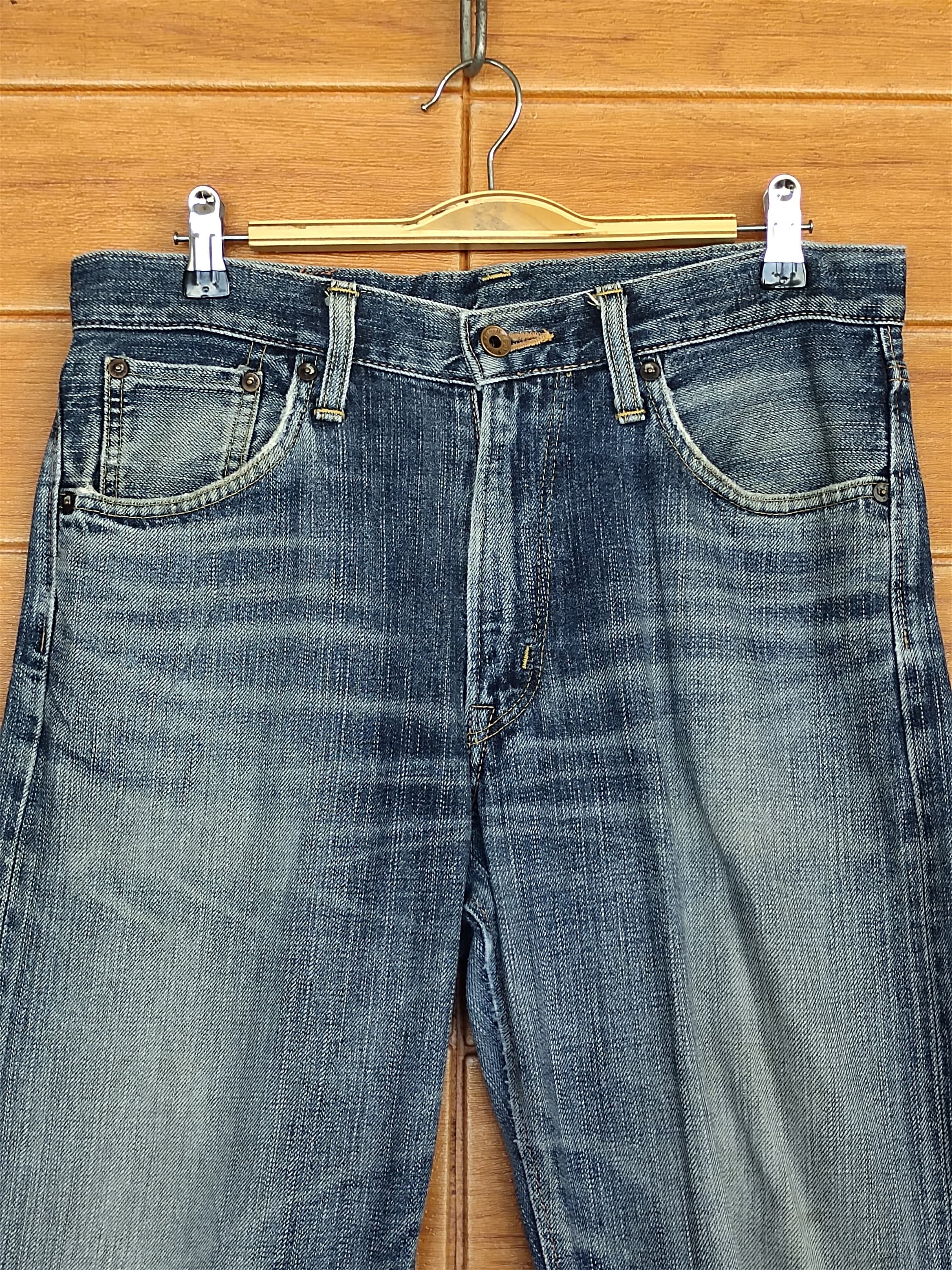 Vintage 90s Edwin 505ZX Selvedge Denim Jeans - Distressed Redline