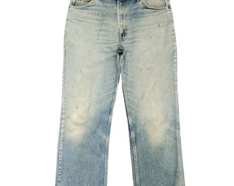 W34x29 Vintage 80s Levis Orange Tag Light Wash Jeans Made in Usa