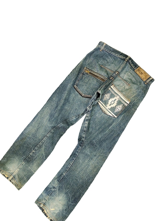 パンツ 00s PPFM Layered curved denim pants y2k W34x31 Vintage Y2k Elr Japan Navajo Curved Denim Pants Ppfm