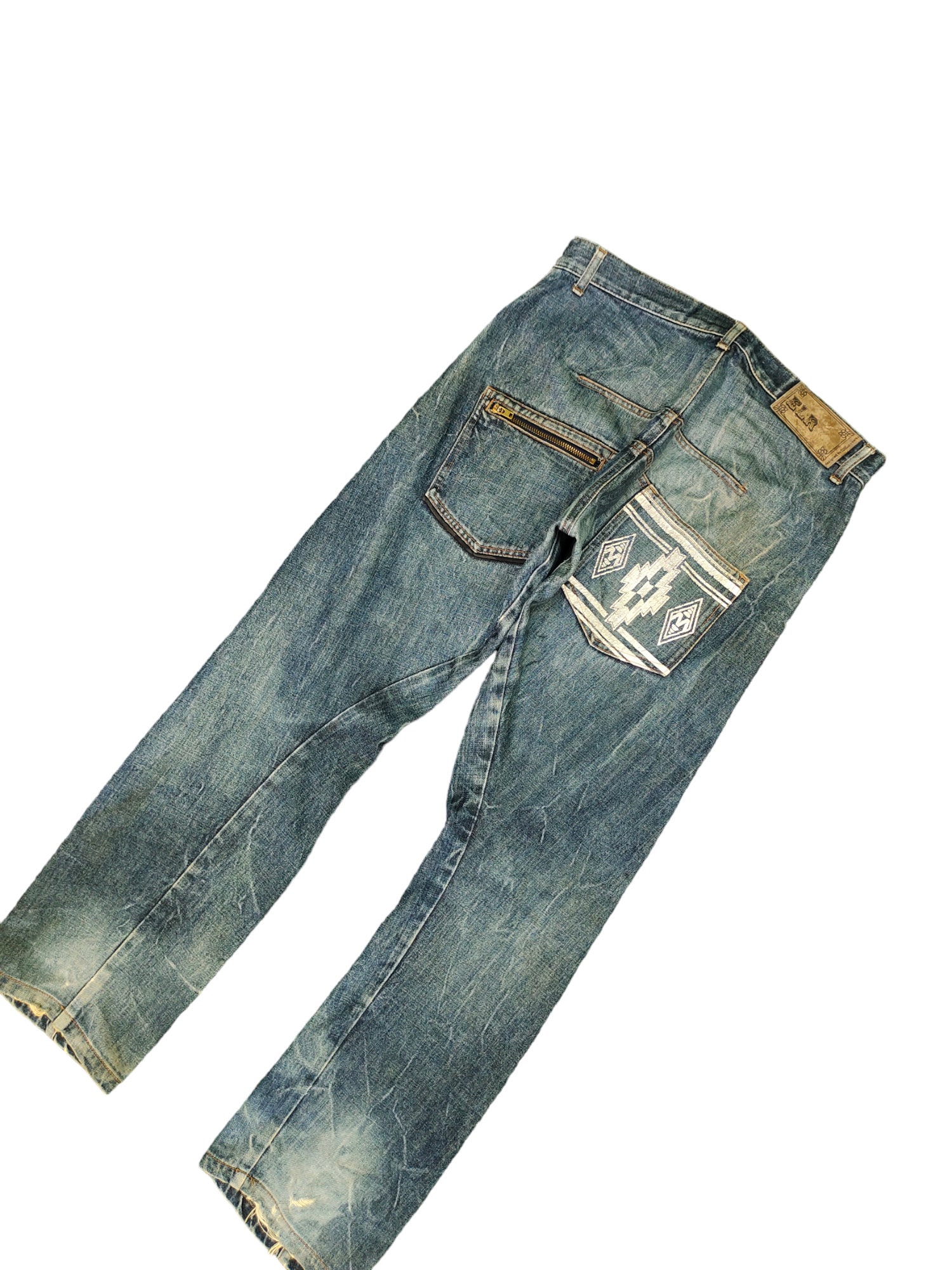 W34x31 Vintage Y2k Elr Japan Navajo Curved Denim Pants Ppfm W34x31 Vintage Y2k Elr Japan Navajo Curved Denim Pants Ppfm