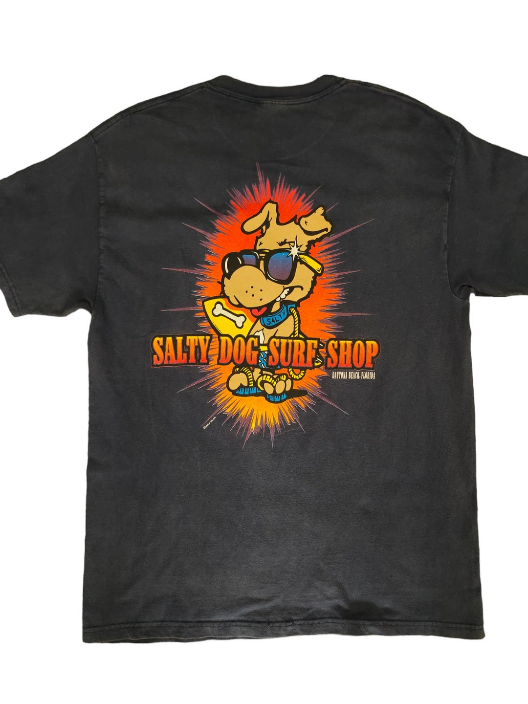 Vintage Salty Dog Surf Shop T-shirt: B. Miller Artwork, 2003, Size
