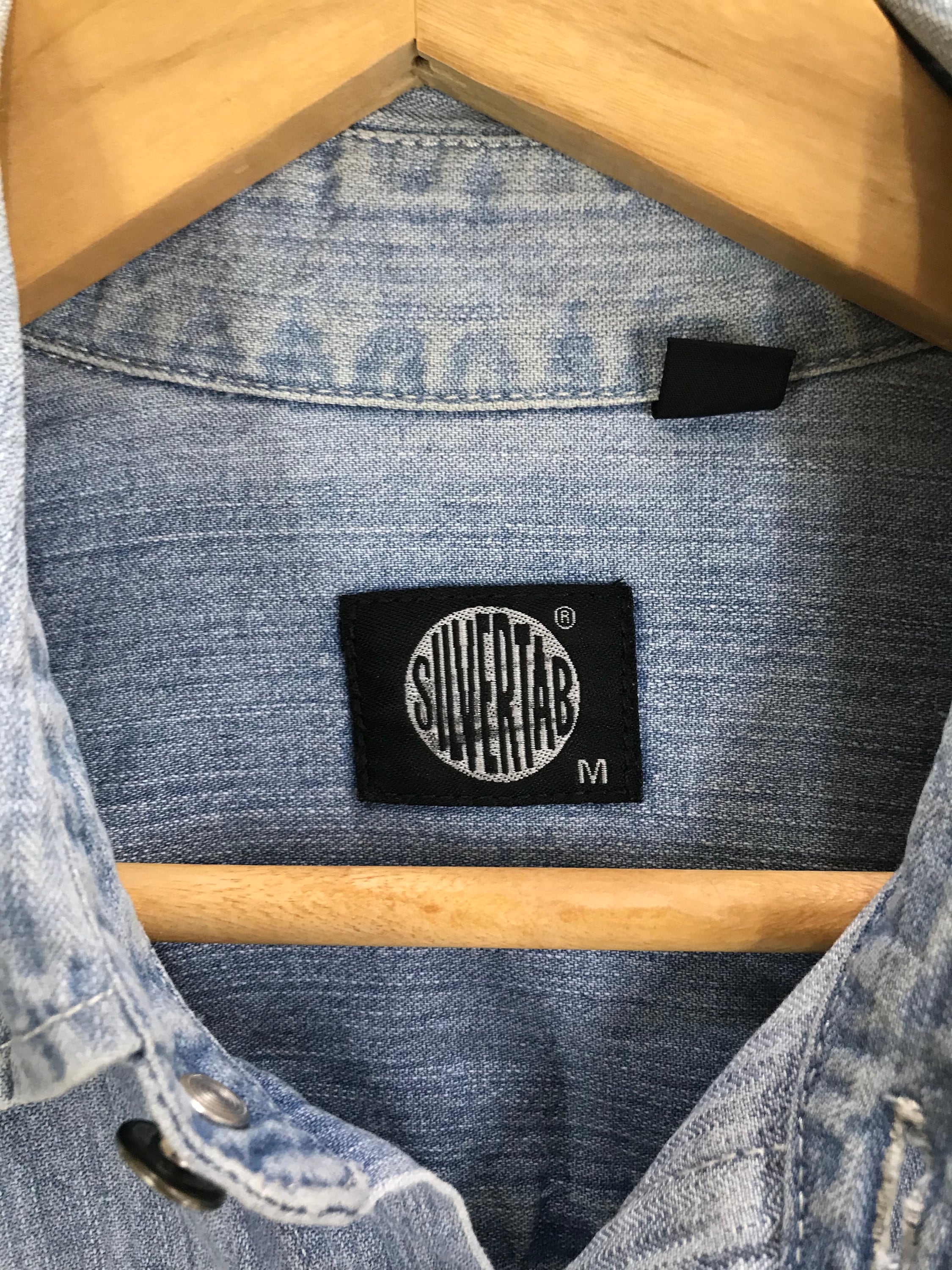 Vintage 90s LEVIS SILVER TAB Denim Shirt Double Pocket Denim